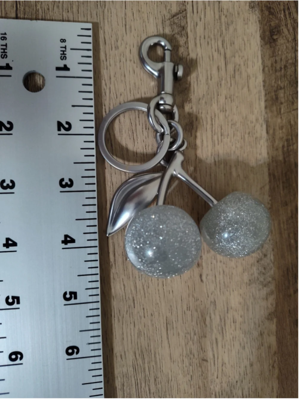 Women's Unbranded Cherry Keychain One Size Silver